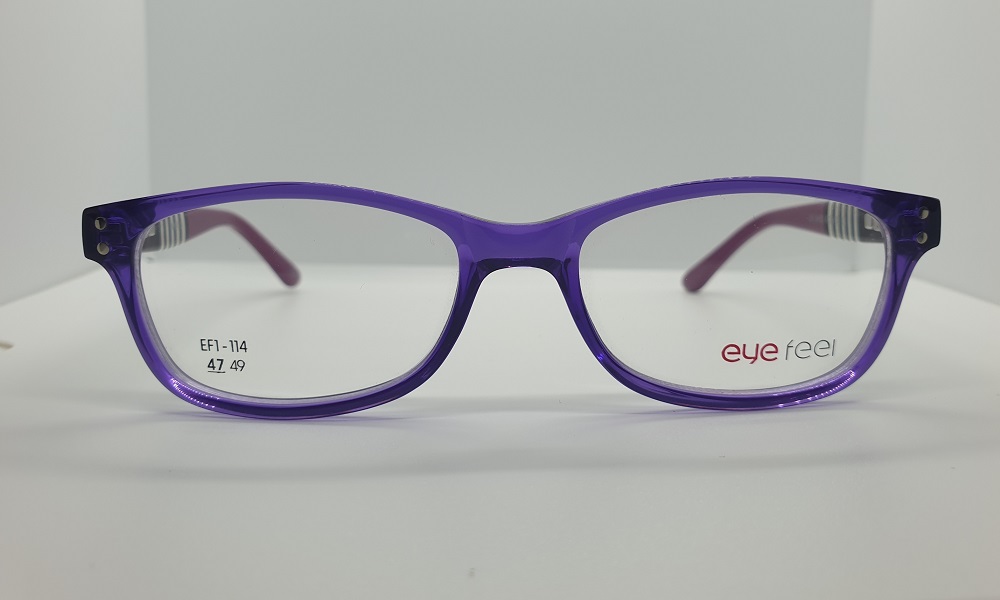 Glossy Purple Full Rim Square Small (Size-47) EYEFYE eyeglasses - Image 2