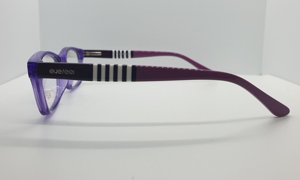 Glossy Purple Full Rim Square Small (Size-47) EYEFYE eyeglasses - Image 3