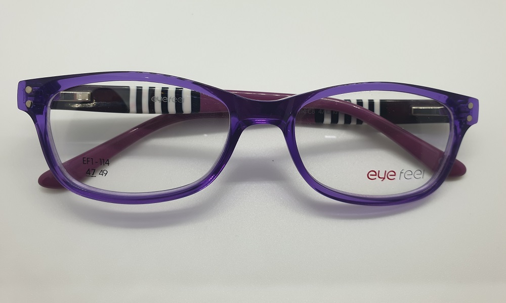 Glossy Purple Full Rim Square Small (Size-47) EYEFYE eyeglasses - Image 4