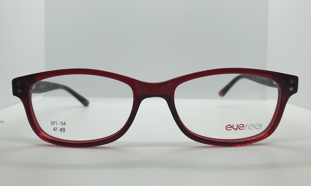 Glossy Maroon Full Rim Square Small (Size-49) EYEFYE eyeglasses - Image 2