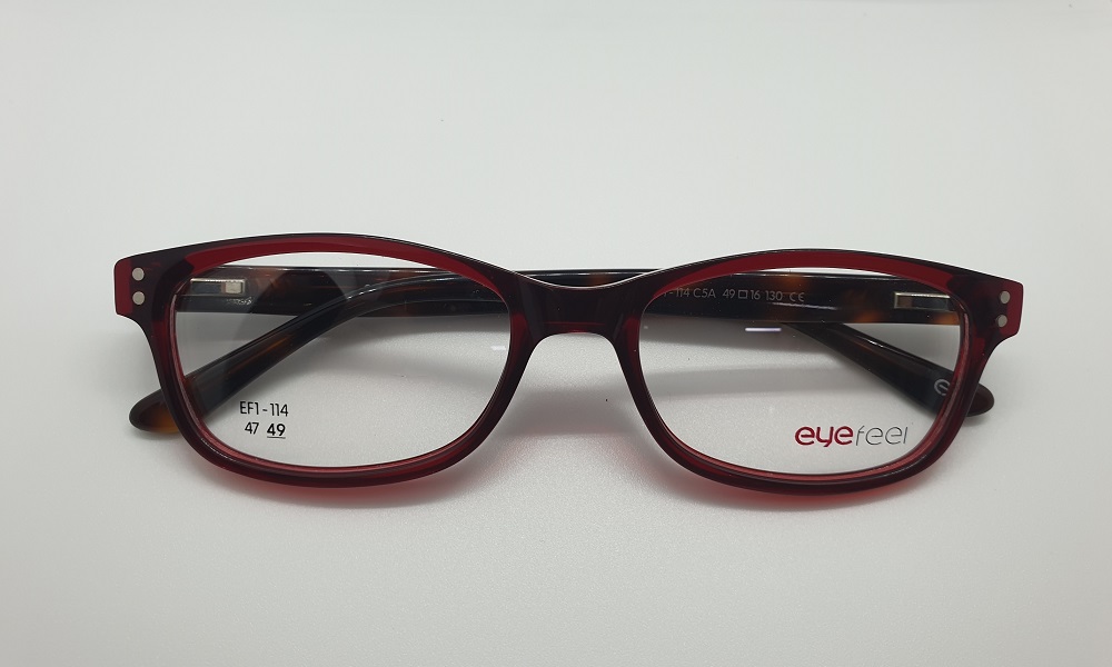 Glossy Maroon Full Rim Square Small (Size-49) EYEFYE eyeglasses - Image 4