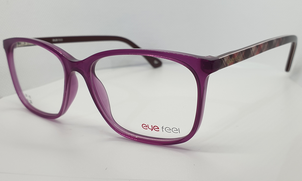 Transparent Purple Full Rim Square Medium (Size-53) EYEFYE eyeglasses