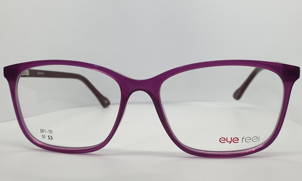 Transparent Purple Full Rim Square Medium (Size-53) EYEFYE eyeglasses - Image 2