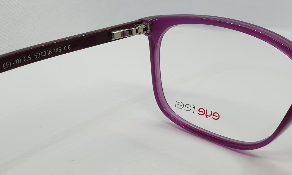 Transparent Purple Full Rim Square Medium (Size-53) EYEFYE eyeglasses - Image 3