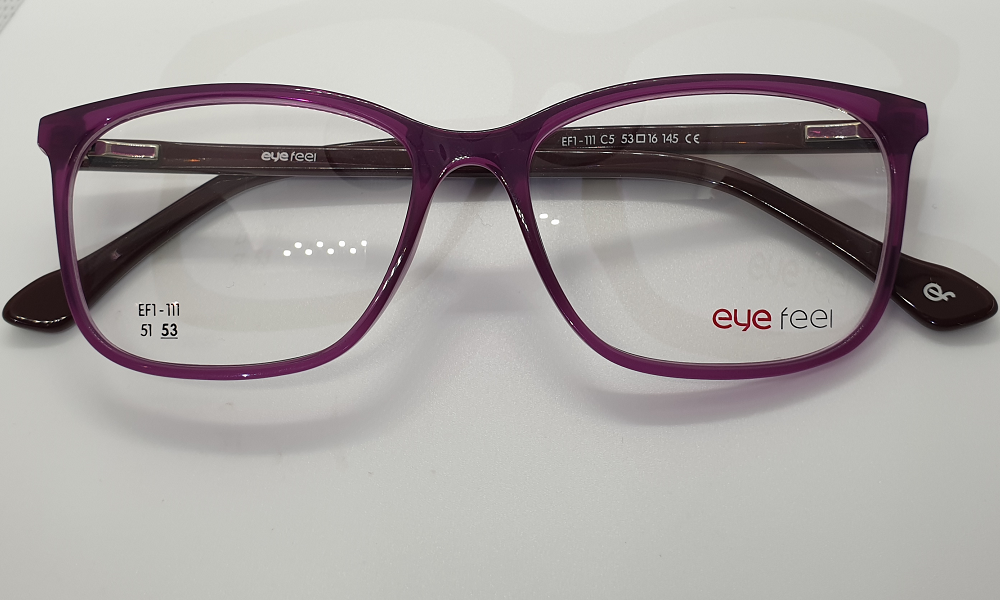 Transparent Purple Full Rim Square Medium (Size-53) EYEFYE eyeglasses - Image 4