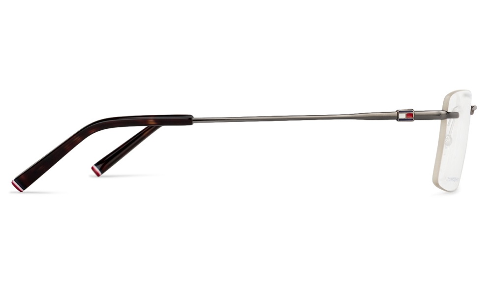 Tommy Hilfiger Gunmetal Rimless Unisex Eyeglasses (TH3151 C2-GUN) - Image 3