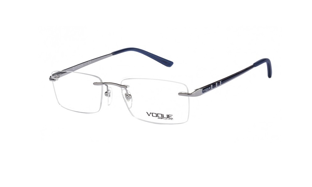 Vogue Gunmetal Rimless Unisex Eyeglasses (VO4008I 548)