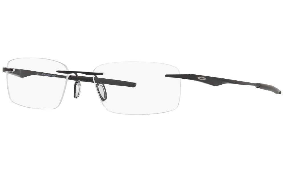 Oakley Rimless Winfold EVR Titunium OX5118 0253 Poolished Black Eyeglasses
