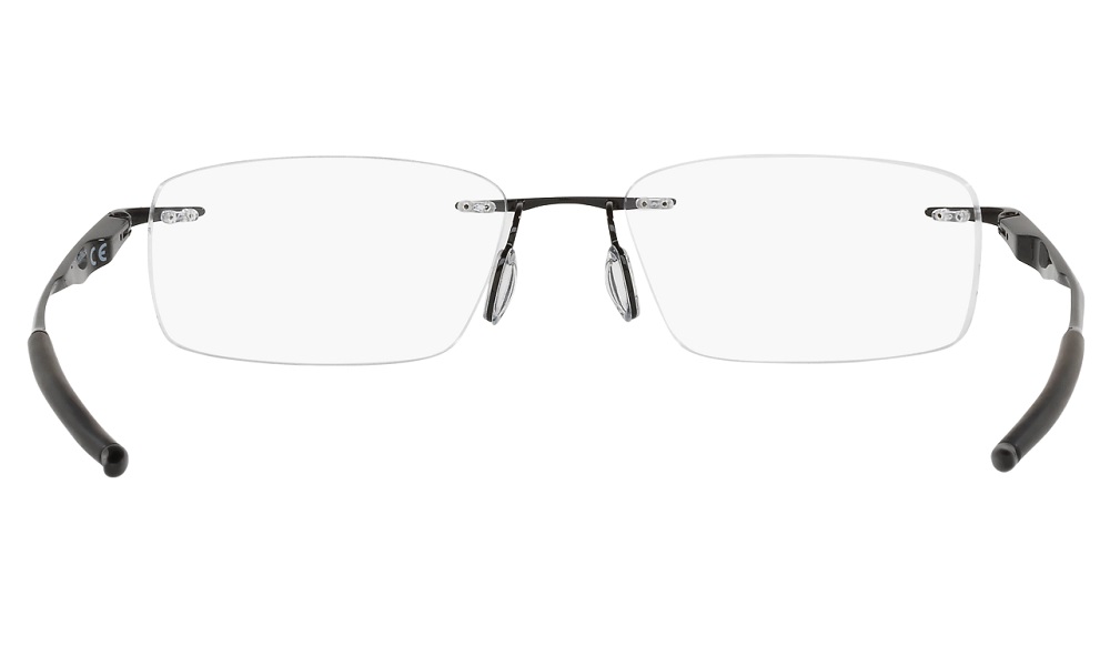 Oakley Rimless Winfold EVR Titunium OX5118 0253 Poolished Black Eyeglasses - Image 3