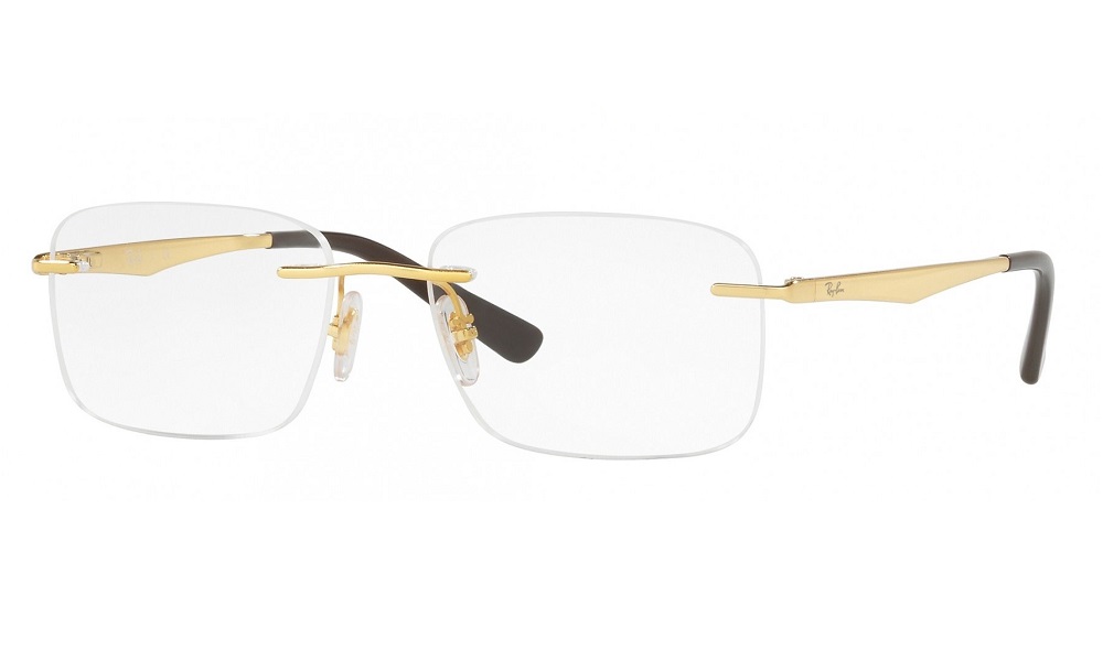 Ray-Ban Golden Rimless Unisex Eyeglasses (RB6385I 2500)