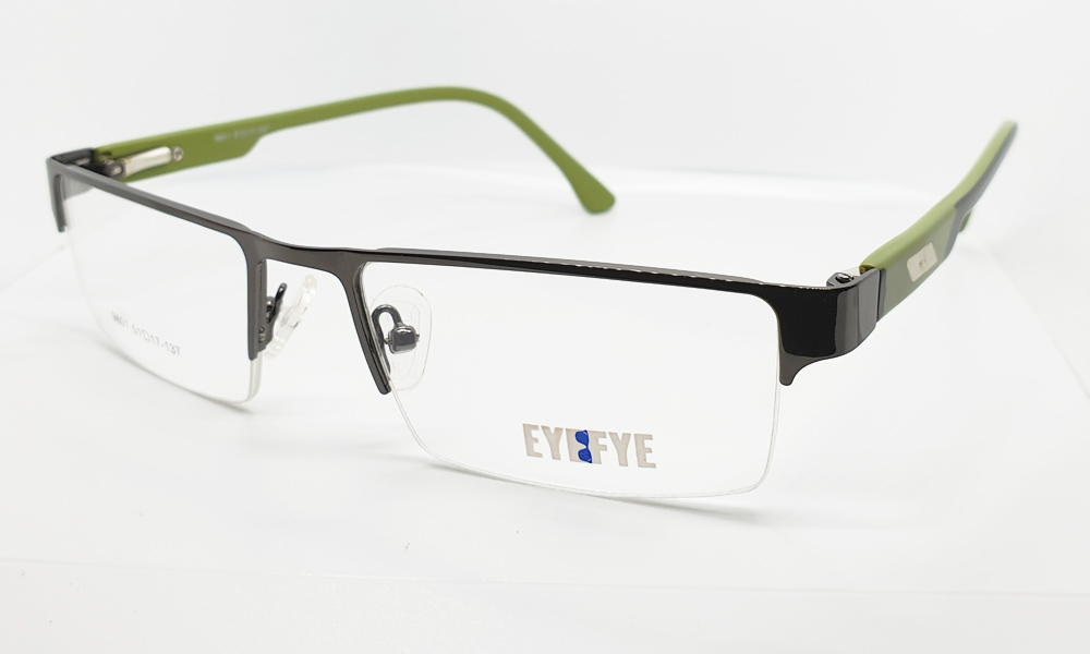 Gunmetal Half Rim Rectangle Small(Size-51) EYEFYE Eyeglasses