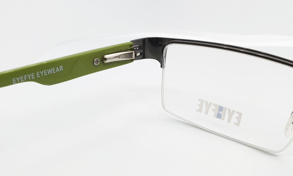Gunmetal Half Rim Rectangle Small(Size-51) EYEFYE Eyeglasses - Image 3