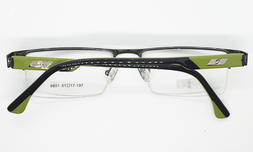 Gunmetal Half Rim Rectangle Small(Size-51) EYEFYE Eyeglasses - Image 4