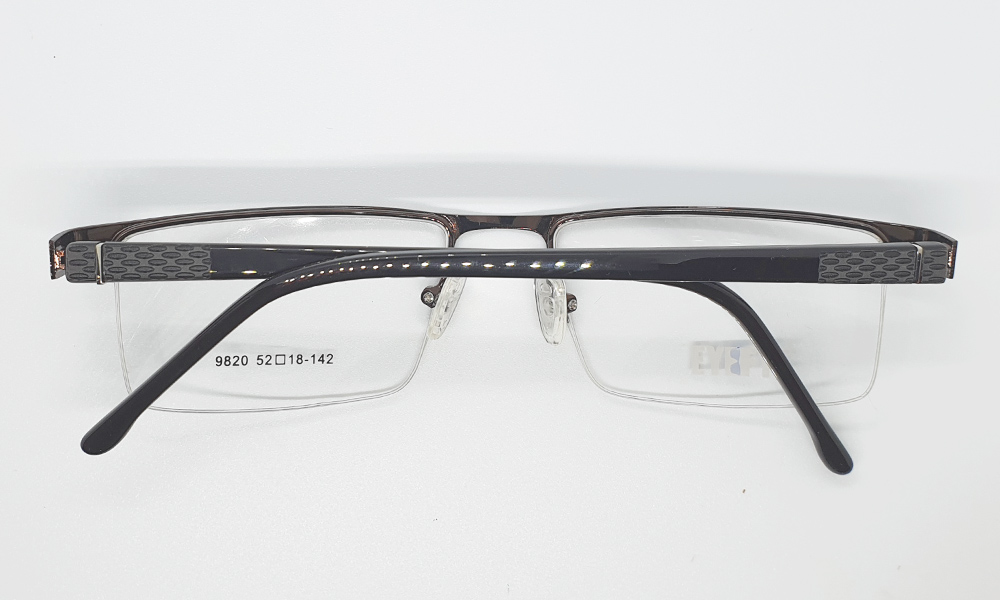 Brown Half Rim Rectangle Medium(Size-52) EYEFYE Eyeglasses - Image 4