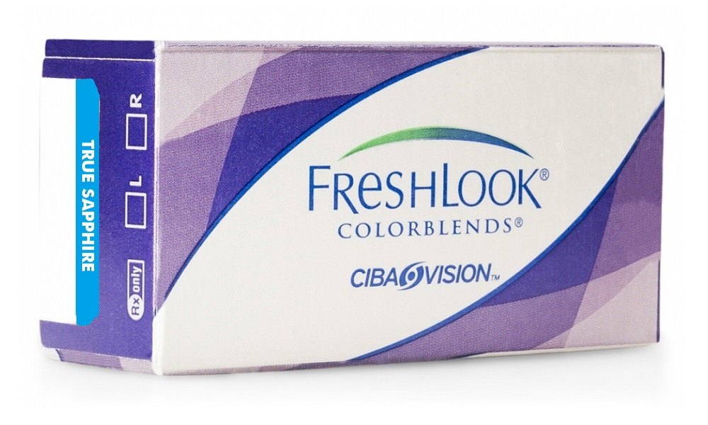 True Sapphire Freshlook Colorblends Monthly Color Contact Lens (2 Lens Box)