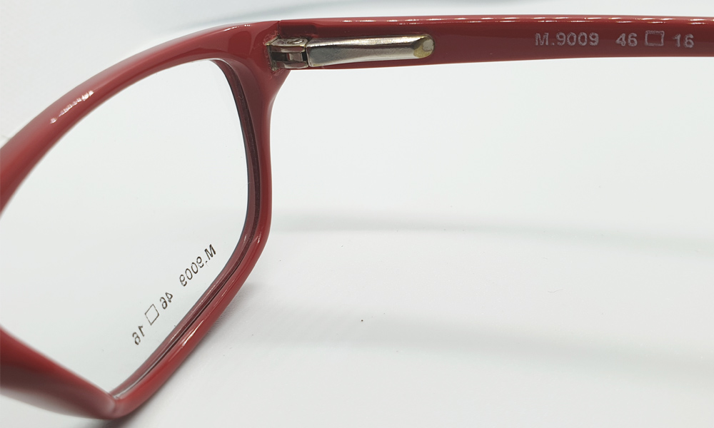 Glossy Black/Red Full Rim Rectangle Small (Size-46) EYEFYE Kids eyeglasses - Image 3