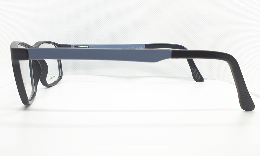 Matte Black/Grey Full Rim Rectangle (Size-54) EYEFYE Eyeglasses - Image 3