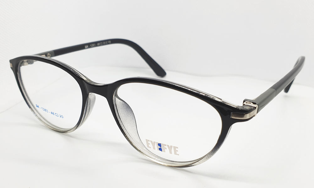 Black/Grey Full Rim Cateye (Size-48) EYEFYE Eyeglasses