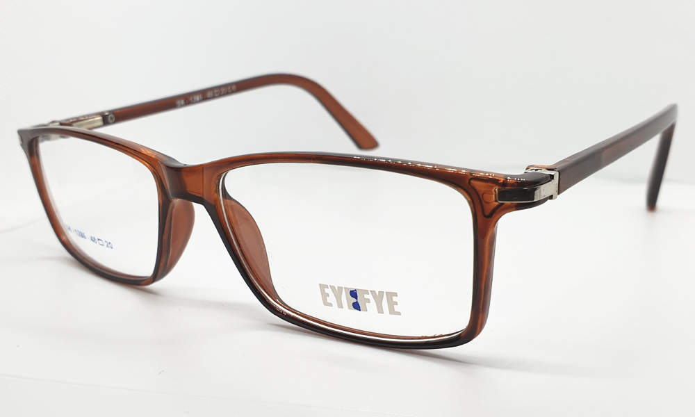 Shiny Brown Full Rim Rectangle (Size-48) EYEFYE Eyeglasses