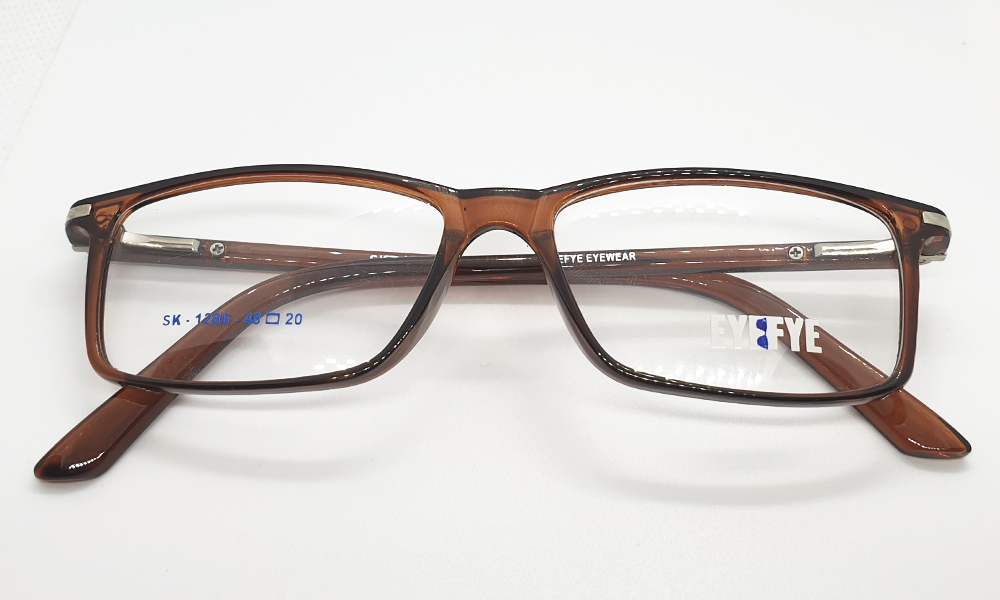 Shiny Brown Full Rim Rectangle (Size-48) EYEFYE Eyeglasses - Image 4