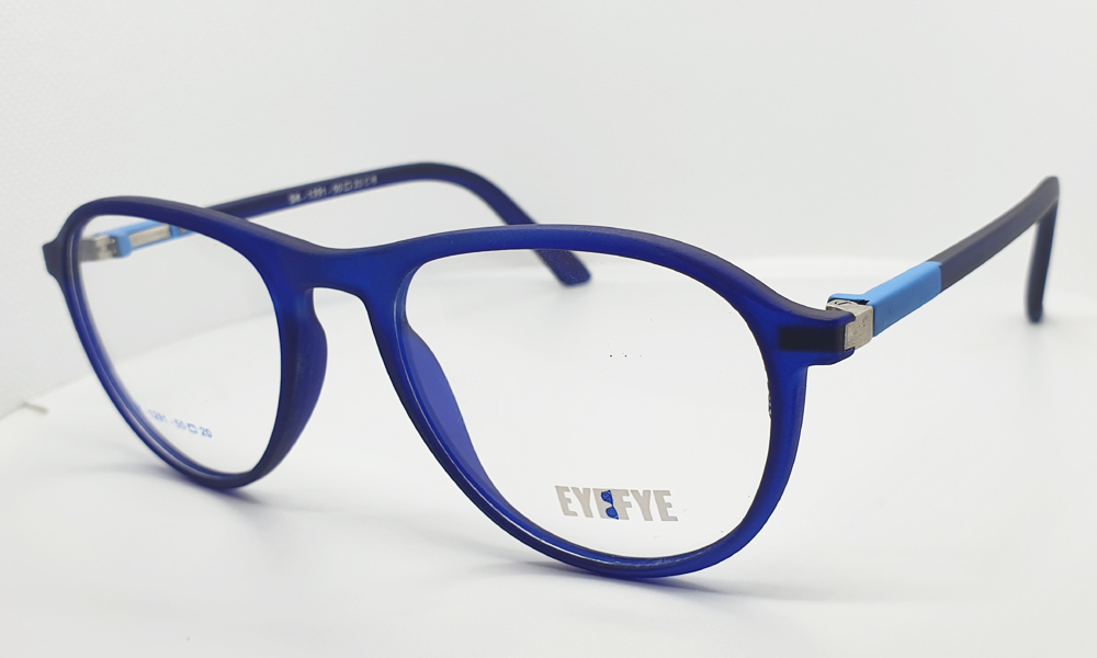 Matte Dark Blue Full Rim Owl (Size-50) EYEFYE Eyeglasses