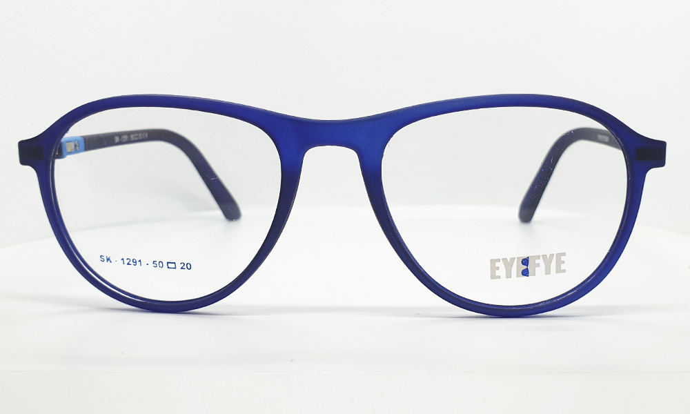 Matte Dark Blue Full Rim Owl (Size-50) EYEFYE Eyeglasses - Image 2