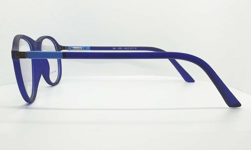 Matte Dark Blue Full Rim Owl (Size-50) EYEFYE Eyeglasses - Image 3