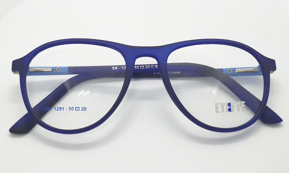 Matte Dark Blue Full Rim Owl (Size-50) EYEFYE Eyeglasses - Image 4