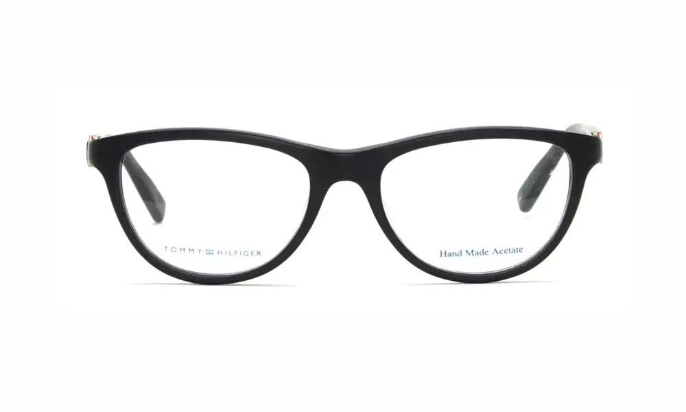 Tommy Hilfigher TH5713I C3 Matte Black Cateye Full Rim Eyeglasses - Image 2