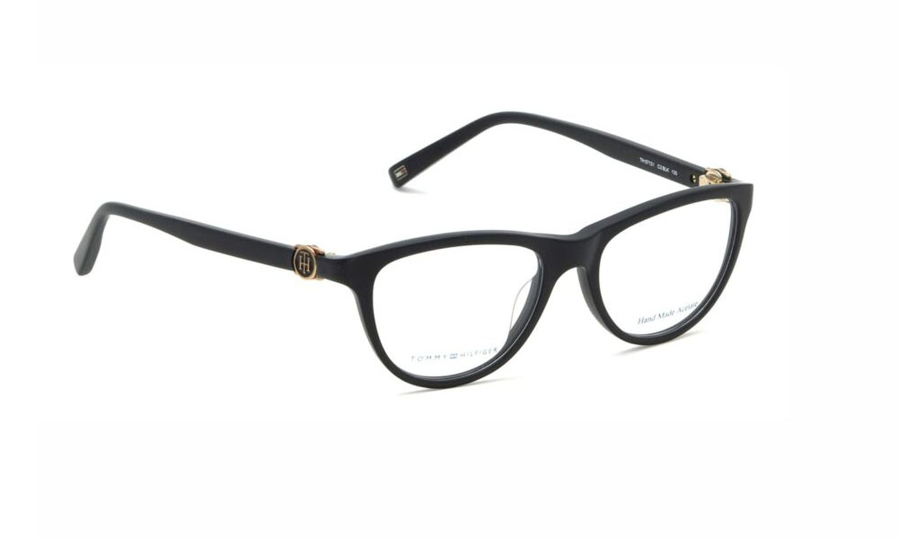 Tommy Hilfigher TH5713I C3 Matte Black Cateye Full Rim Eyeglasses - Image 4