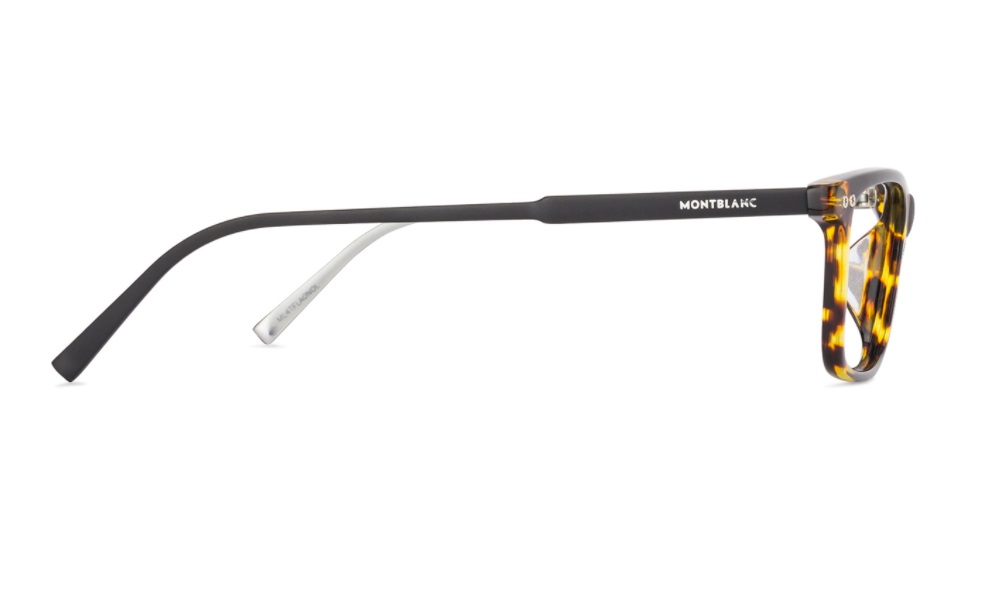Mont Blanc MB 615-F 055 Titanium Large Havana Eyeglasses - Image 3