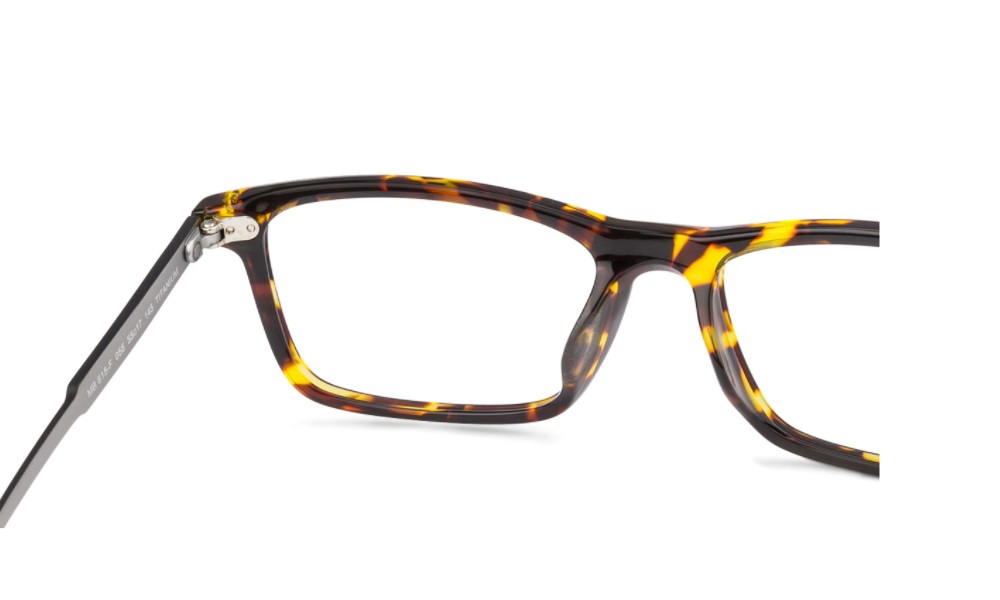 Mont Blanc MB 615-F 055 Titanium Large Havana Eyeglasses - Image 4