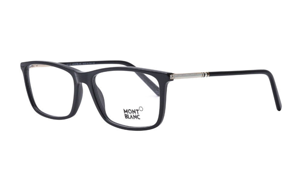 Mont Blanc MB 626 001 Large Shiny Black Eyeglasses