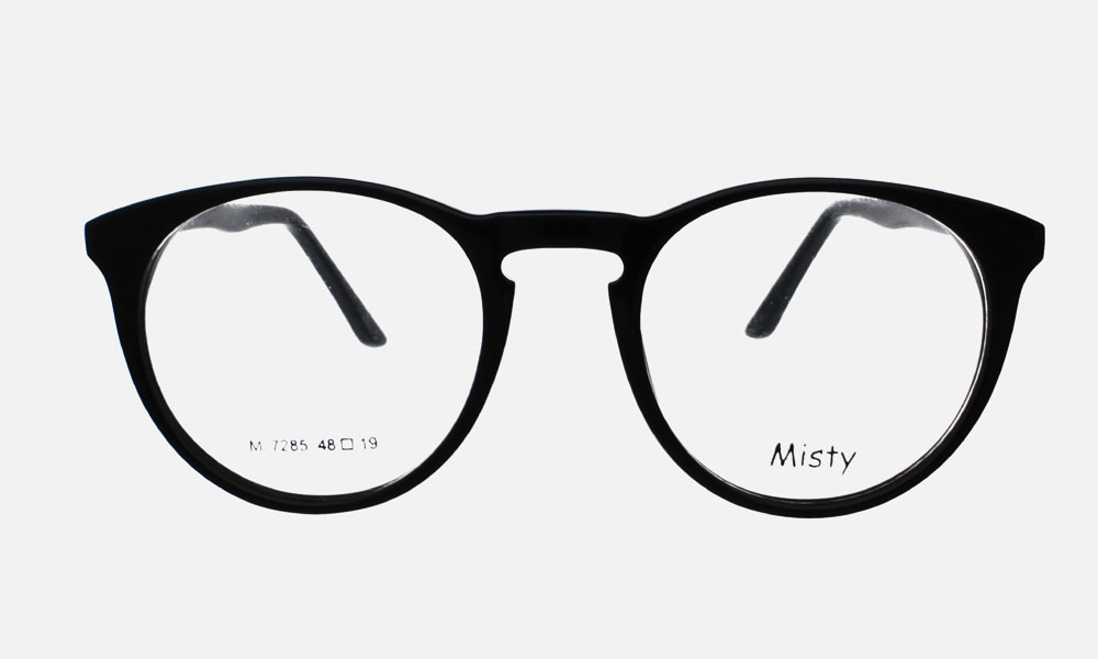 Glossy Black Full Rim Round Medium (Size-48) EYEFYE eyeglasses - Image 2