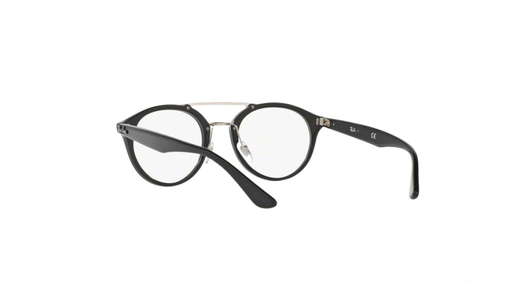 Ray-Ban RB 5354 2000 Round Black Unisex Medium eyeglasses - Image 2