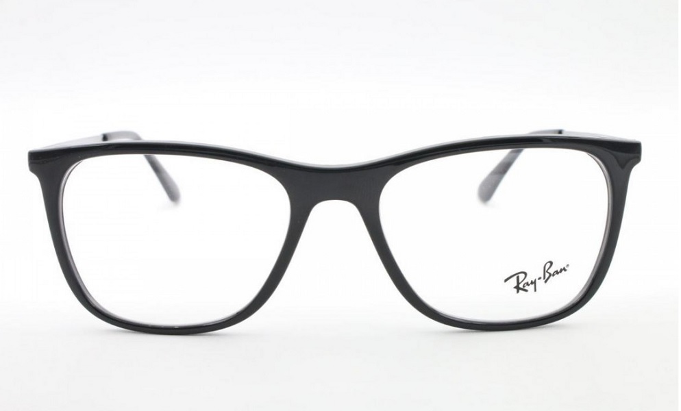 Ray-Ban full Rim Square Glossy Black Eyeglasses (7115II 8009)