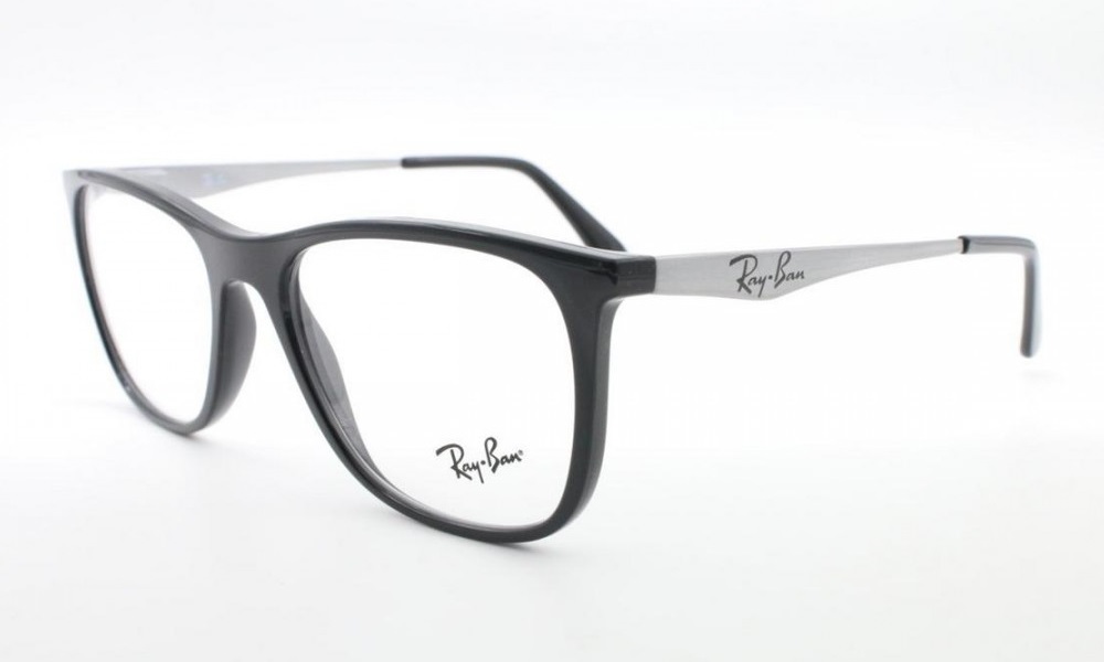 Ray-Ban full Rim Square Glossy Black Eyeglasses (7115II 8009) - Image 2